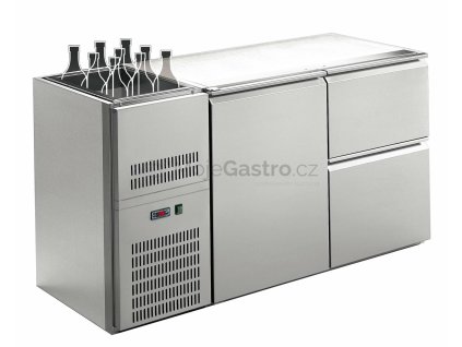 stul chladici barovy regs 212e 2 sekce delka 1580mm s chlazenou vanou na napoje