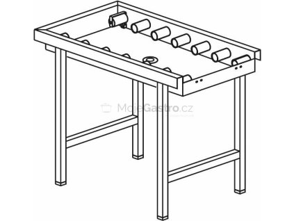 Stůl válečkový s vanou 1600 x 650 x 850 mm