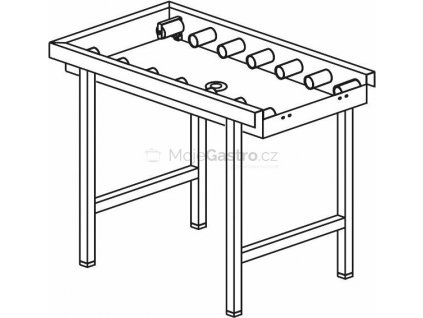 Stůl válečkový s vanou 1600 x 650 x 850 mm