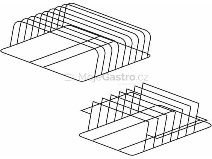 Držák plechů a podnosů nerez 500 x 600 x 160 mm (rozteč 45 mm)