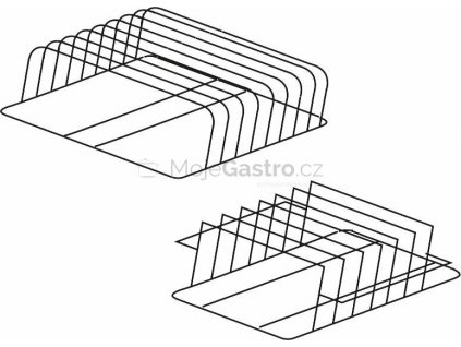 Držák plechů a podnosů nerez 500 x 500 x 160 mm (rozteč 45 mm)