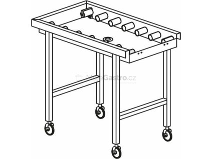 stul valeckovy pojizdny s vanou 1640 x 650 x 850 mm