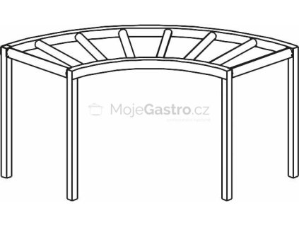 stul valeckovy oblouk 90 1300 x 1300 x 850 mm