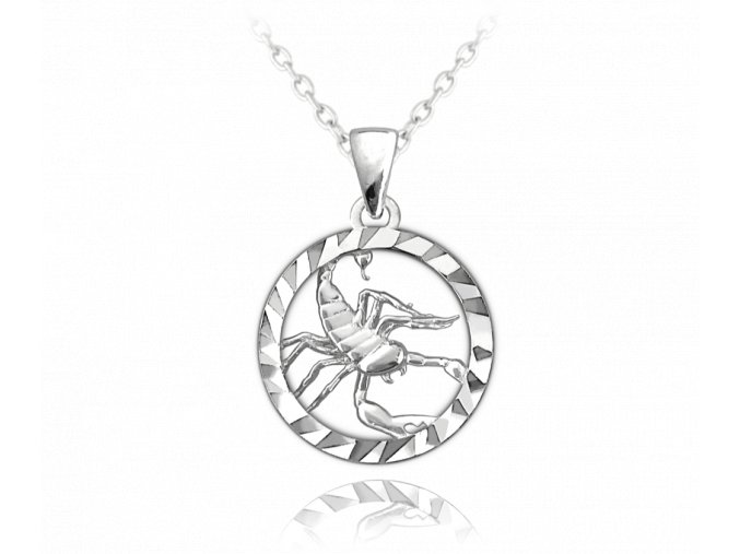 MINET Stříbrný náhrdelník Zodiac znamení ŠTÍR