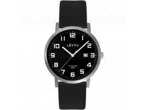 LAVVU Extrémně lehké titanové hodinky TITANIUM LYNGDAL Black