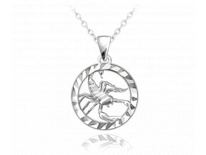 MINET Stříbrný náhrdelník Zodiac znamení ŠTÍR