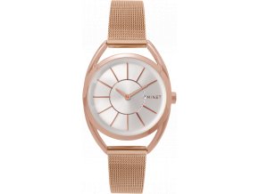 MINET Růžové dámské hodinky ICON ROSE GOLD MESH