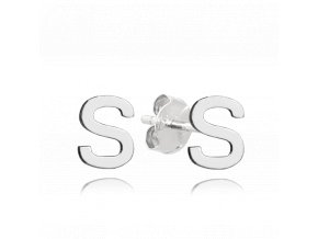 MINET Stříbrné náušnice písmeno "S"