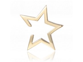 MINET Pozlacená stříbrná záušnice EAR CUFF STAR