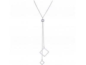 MINET Moderní stříbrný náhrdelník se zirkony