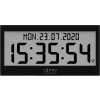 LAVVU Černé digitální hodiny s češtinou MODIG řízené rádiovým signálem