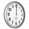 LAVVU Stříbrné hodiny Accurate Metallic Silver řízené rádiovým signálem - 3 ROKY ZÁRUKA! ⌀30cm