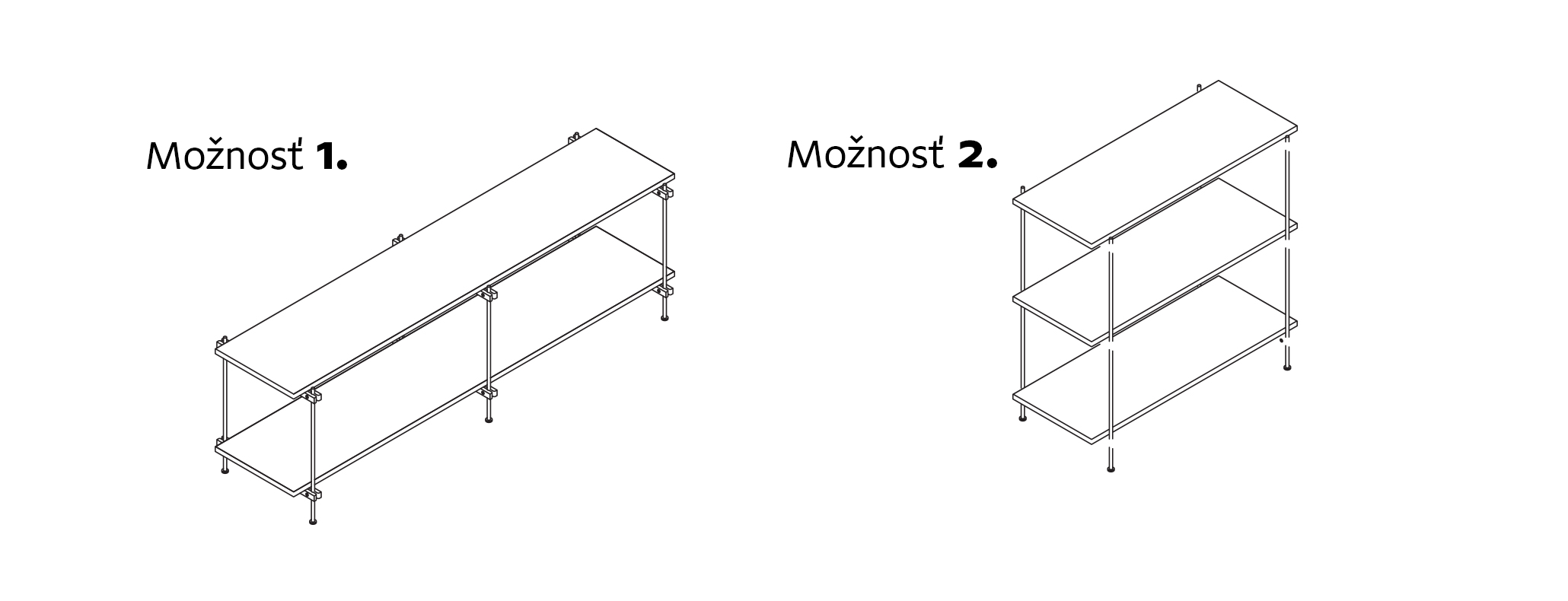 Možnosti zostavy Shelfium