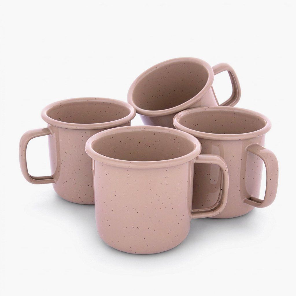 Barebones Rolled Enamelware smaltovaný hrnček 473 ml staroružová