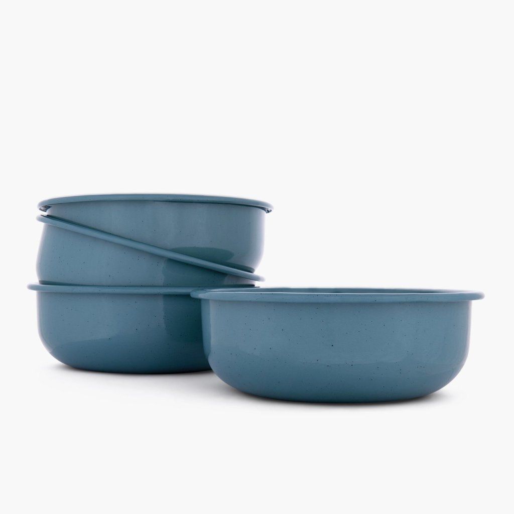 Barebones Rolled Enamelware smaltovaná miska 1 l sivomodrá