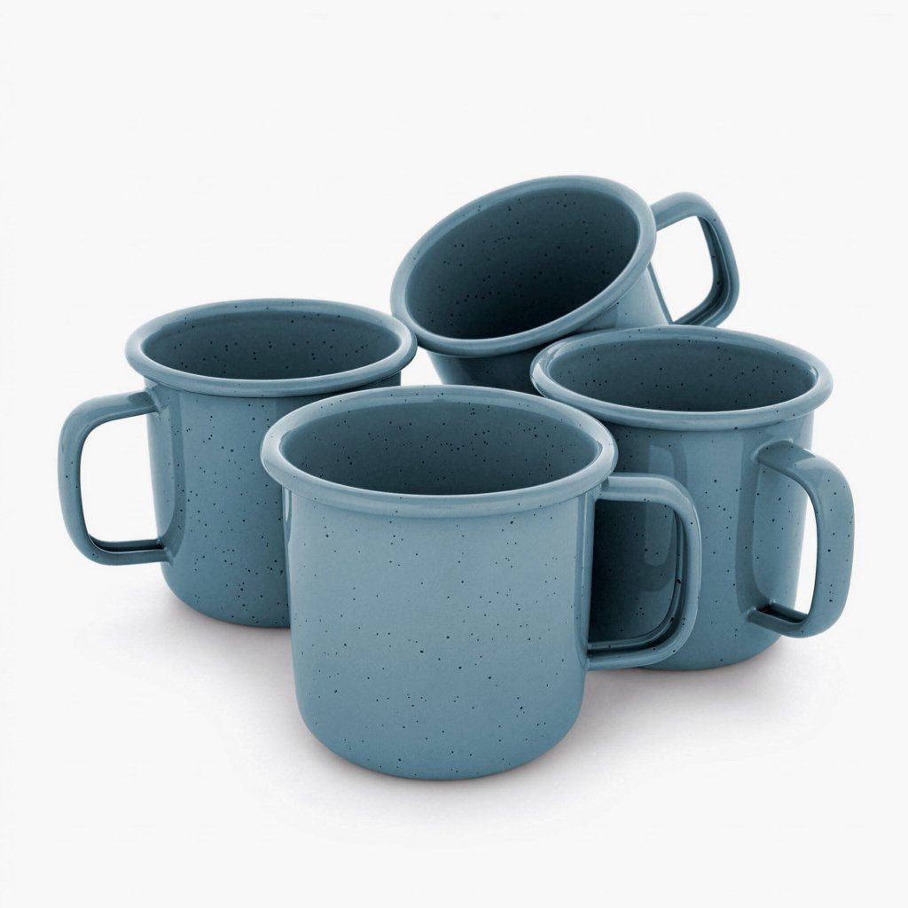 Barebones Rolled Enamelware smaltovaný hrnček 473 ml sivomodrá