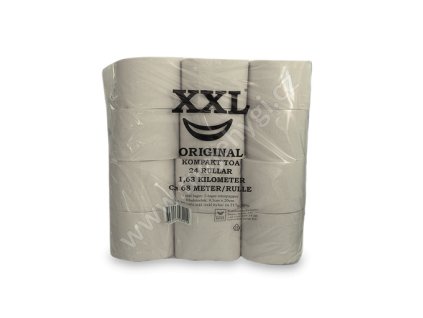 Toaletní papír XXL bělený recyklovaný 2vrstvý II. jakost - 24 ks