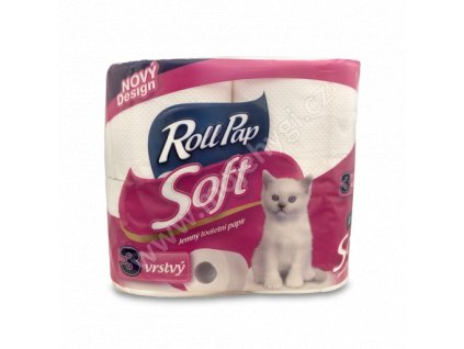 Toaletní papír Soft celulóza 3vrstvý - 4 ks