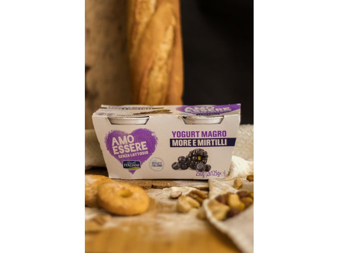 YOGURT MAGRO MORE E MIRTILLI  - příchuť borůvka a malina 2x125 g
