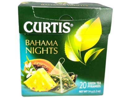Curtis zelený čaj Bahama Nights pyramidy 18ks - 1