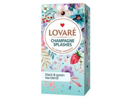 LOVARÉ Champagne Splashes 24ks - černý a zelený čaj - 1