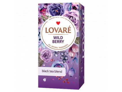 lovare porcovany caj cerny wild berry 24 ks