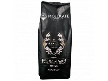 ganuci platinum 100% arabika arabica zrnkova kava 1kg pohled ze predu