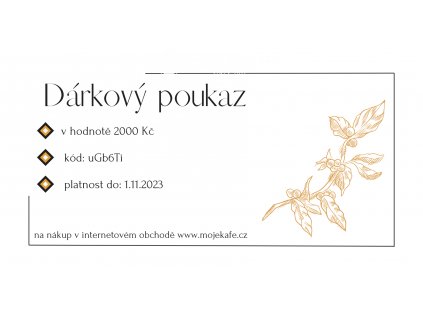 darkovy poukaz mojekafe 2000