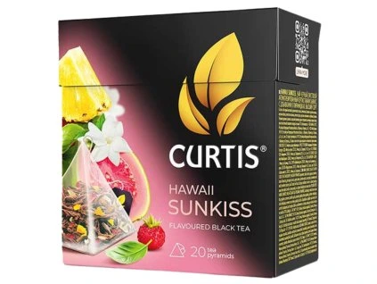 Curtis černý čaj Hawaii Sunkiss pyramidy 20ks