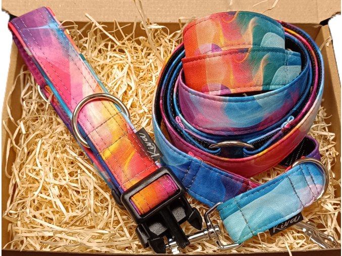 Obojek pro psa Duhový kouř