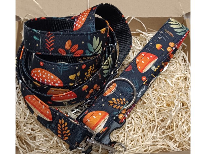 Obojek pro psa Muchomůrky