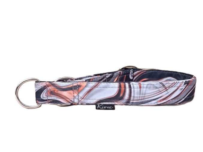 Obojek polostahovací Hnědošedý mramor