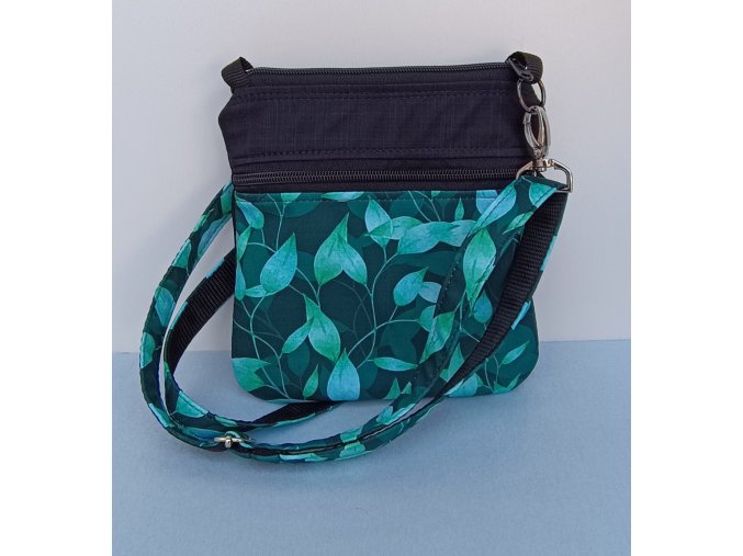 Taška přes rameno zelené lístky
