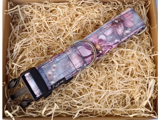 Obojek pro psa Perly a květy