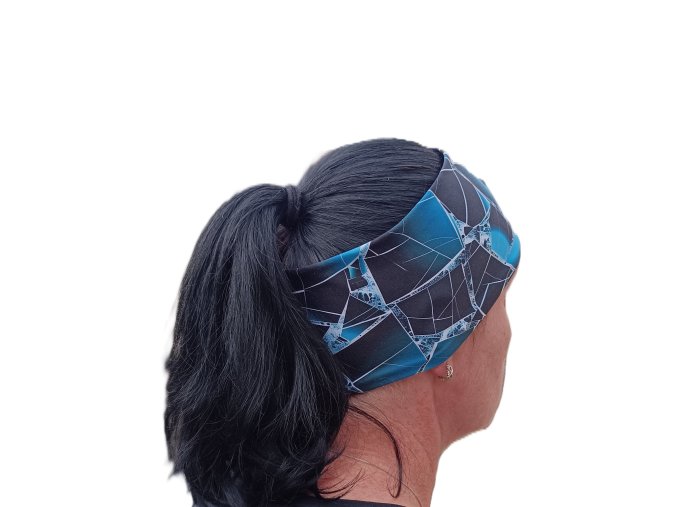 Čelenka z funkčního úpletu design rozbité sklo