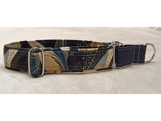 Obojek polostahovací zlaté a modré vlny