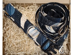 Obojek pro psa Zlaté a modré vlny