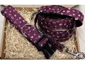 Obojek pro psa Puntík na bordó