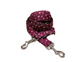 Vodítko přepínací Puntíky na Bordó