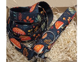 Obojek pro psa Muchomůrky