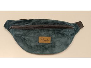 Dámská ledvinka manšestr smaragdová