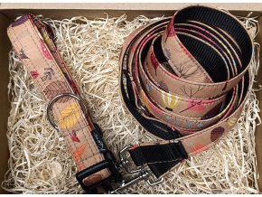 Obojek pro psa podzim béžová