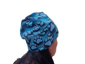 Čepice modrozelené tlapky