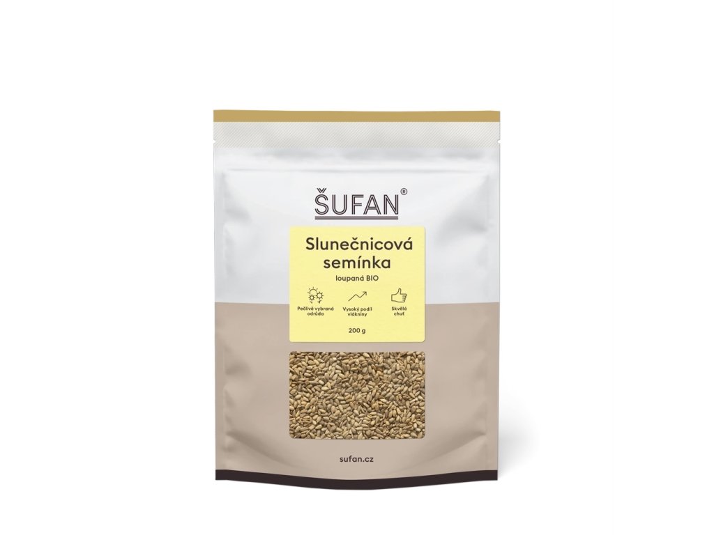 Slunečnicová semínka loupaná BIO 200 g Šufan