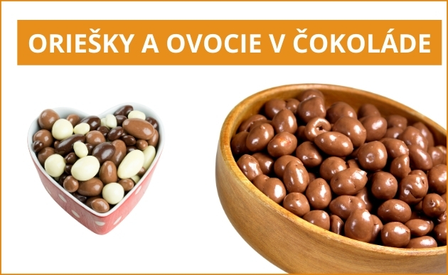 Oriešky a ovocie v čokoláde