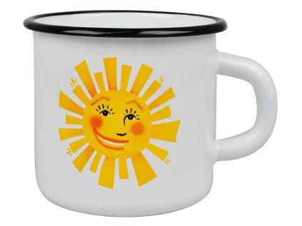 Smaltovaný hrníček se sluníčkem 0,4l