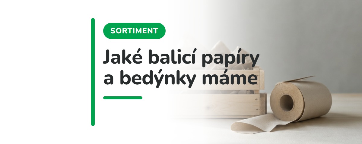 Balicí papíry a dřevěné bedýnky