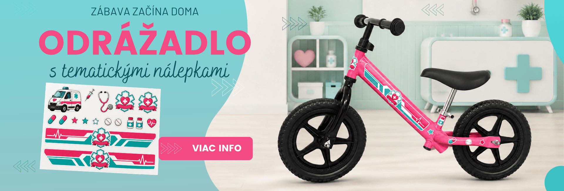 Doktorka odrážadlo s nálepkami