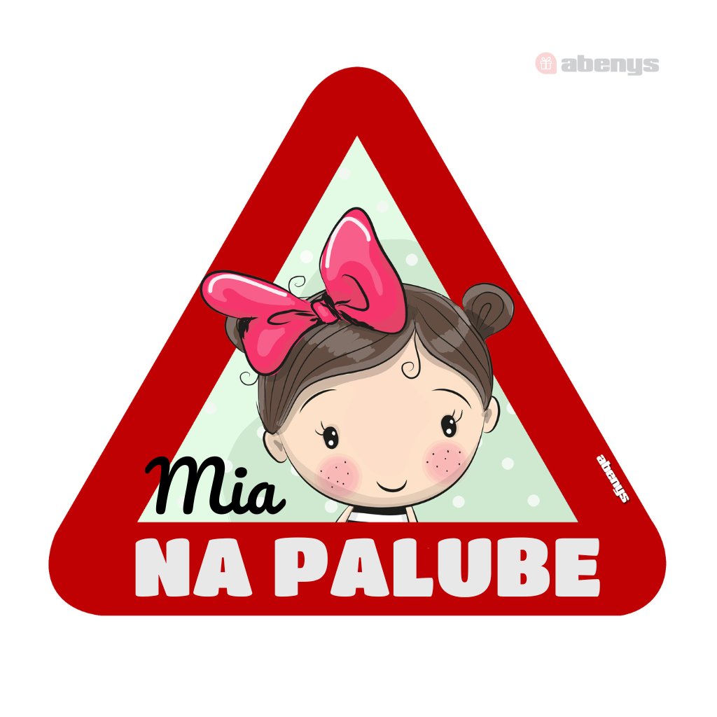 Samolepka na auto s reflexním textem - Mia