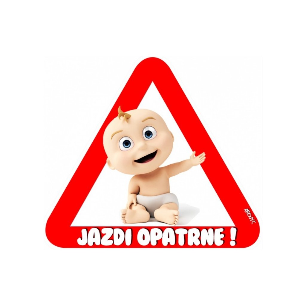 Samolepka na auto - JAZDI OPATRNE ! - bábo